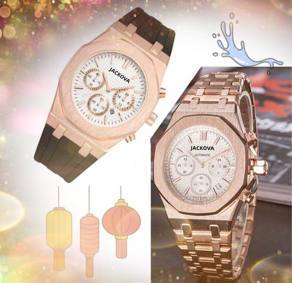 Prix le plus bas japon mouvement à quartz chronomètre montres date automatique entièrement fonctionnel populaire président fine en acier inoxydable cadeaux de précision montre-bracelet montre de luxe