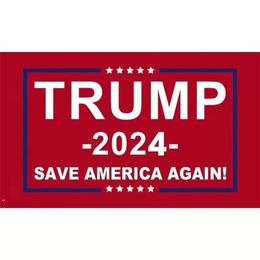 Precio más bajo Trump 2024 Bandera 10 estilos Banderas de Donald Mantenga a Estados Unidos grande nuevamente Decoración de poliéster Banner para el presidente EE. UU. JJLE14293