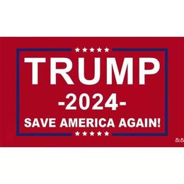 Precio más bajo Trump 2024 Bandera 10 estilos Banderas de Donald Mantenga a Estados Unidos genial nuevamente Decoración de poliéster Banner para el presidente EE. UU. GWE14293