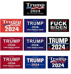 Prix le plus bas Trump 2024 Styles de drapeau Donald Flags Keep America Great Again Polyester Décor Bannière pour le président USA ups fedex livraison rapide