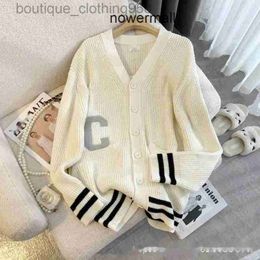 Lowewe Casual Lowe Lettre Loewees Loeewe tricoté Designer broderie Femmes Pulls Slevee Pull Cardigan Sweat-shirt en tricot Vêtements équipage Automne cou Long DLS5