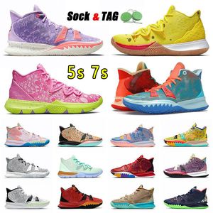 Top 7S Vision Shoes Basketball Sneakers Kyries 7 Fire Pink Dochter 5 5S Moeder Natuur Grinch Patricks One World One 1 Prople Light Bone 4 Gefokte 8 Lage 8S Designer Trainer