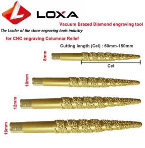 LOXA outils de gravure de diamant brasés sous vide CNC peu de gravure pour machine CNC sculpture 3D outil de Relief de colonne outils en pierre 4938735