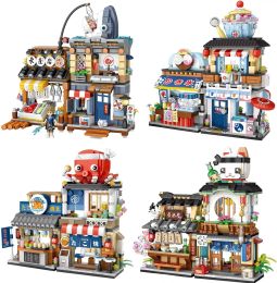 LOZ Architecture Street Shop Izakaya MOC Blocs Blocs Store Japanese Street Scene Scene Puzzle Gift Toy pour les adultes ou les enfants