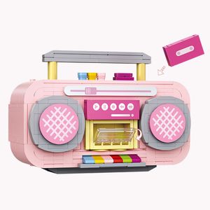 LOZ Cute Pink Recorder Bouwstenen Model, Mini DIY Monteer Educatief Speelgoed, Ornament voor Xmas Kid Birthday Girl Gift, Collect 1120, 3-1