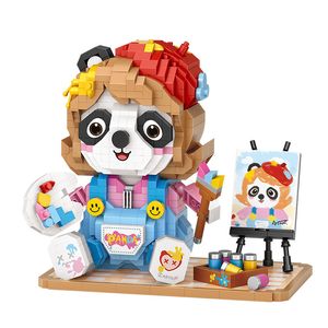 LOZ Diamond Building Blocks Figuras Animales Lucky Panda Micro Bricks National Quintessence Juguetes Biños Niñas Regalo 8118 8119 8121