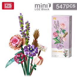 LOZ Fleurs BRICOLAGE décoration blocs décoration de La Maison Modèle Blocs de Construction jouets Assemblée Jouet Cadeau De Noël pour Enfants Adulte 220527