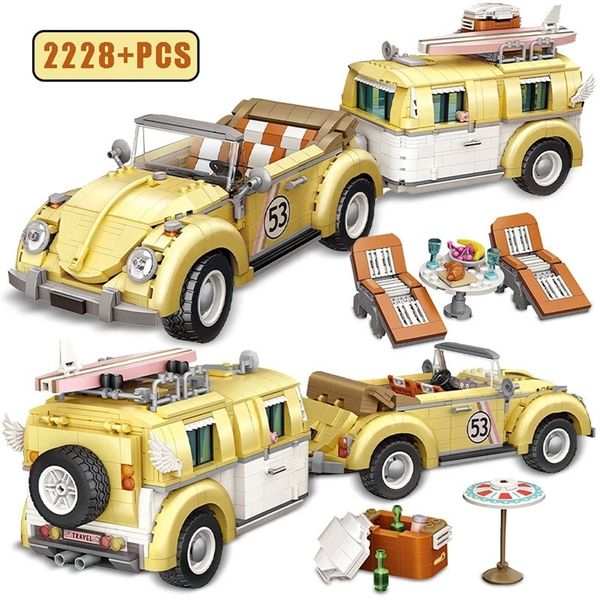 LOZ Mini blocs Wagon voiture modèle enfants construction jouets ville technique vacances véhicule MOC briques garçons filles amis cadeaux 220715