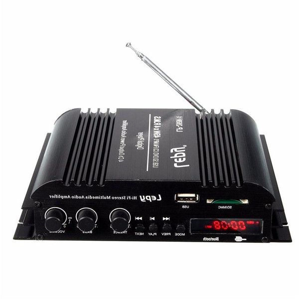 Freeshipping LP - 269 4 canales multifuncional FM SD USB Reproductor de MP3 control remoto digital Estéreo audio mini amplificador de potencia para automóvil Olswp