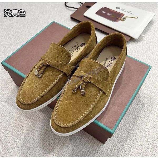 Chaussures habillées de créateurs LP pour femmes de qualité supérieure en cuir en cuir modes de bœuf élastique High Elastic Tendon Bottom Fashion décontracté talon plat Soft Sole Femmes travail D4