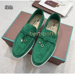 Diseñadores de vestimenta LP zapatillas para hombres para mocasines para mujeres de taselas de cuero de cachemir de alta calidad alto tendón de carne de res de alto tacón plano tacón plano zapato negro B3