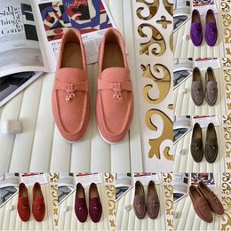 Lp loro loafers dames heren schoenen beroemde piana ontwerper luxe mode heren zakelijk leer plat lage top suede lederen oxfords casual mocassins luie schoenen dhgate