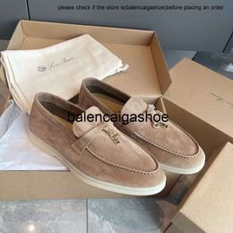 Lp loro piano beroemde 23SS gentleman heren loro pianaa sneakers schoenen schoenen zomer charmes walk loafers lage top zacht koe lederen lp oxfords plat slip op comfort rubberen zool mocc