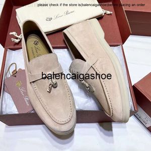 LP Loro Piano Loro Chaussures lp Mentide décontractée Buis de femmes Flats Low Top Suede en cuir oxfords