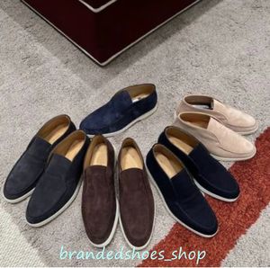 LP Open Walk Suede Sneaker Schoenen Dames leren schoenen Hoge slip-on heren Casual Walking Flats klassieke enkellaars Luxe Designer Dress fabrieksschoeisel loafers