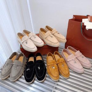 Lp Pianas Loafers Pianas Schoenen Designer Schoenen Heren Loafers Dames Loafers Platte Suede Koe Lederen Oxfords Casual Schoenen Mocassins Loafer Slip