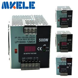 Série LP 25W 50W 100W 150W 300W 500W DIN RAIL SOPPORT DE SORTIE ALIMENTATION ALIMENTATION AC DC 5V 12V 24V 48V Alimentation de commutation