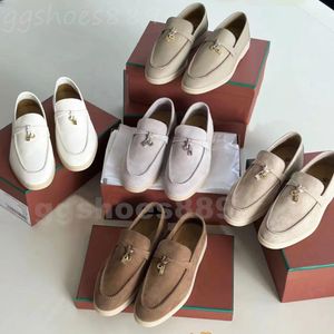 LP Chaussures Designer Locs Moccasins Abricot Véricing en cuir Men décontracté Slip à appartements Femmes Luxury Designers Flat Robe Shoe Factory Footwear