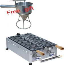 LPG GAS TYPE 6 PCS FISH WILFLE MAKER Taiyaki Machine door snelle verzending