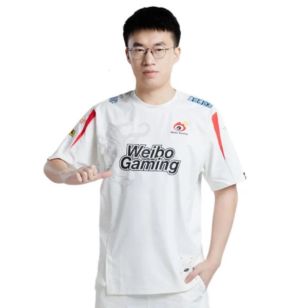 LPL WBG Jersey lol Weibo Gaming Thehy Xiaohu Karsa Light Crisp White T-Shirts E-Sport Uniforme Women Men Vêtements 240509