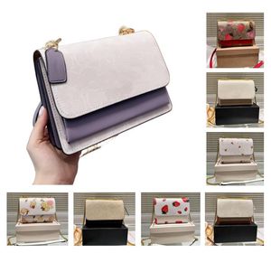 LQ Dames Klare Luxe Ontwerpers Tassen New-York Merken Patchwork Tweekleurige Pochette Schoudertas Handtassen Echt lederen flip chain tas Crossbody Portemonnee