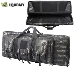 Lqarmy 32 38 42 48 pouces Tactical Double Rifle Case Military Milit Molle Rifle Sniper Airsoft Gun Case Backpack Hunting Gun Holster 240411