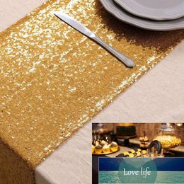 LQiao 3mm sequin tabel runner glitter gouden tafel vlag feestartikelen stof decoratie voor thuis bruiloft verjaardag baby shower fabriek prijs expert ontwerpkwaliteit