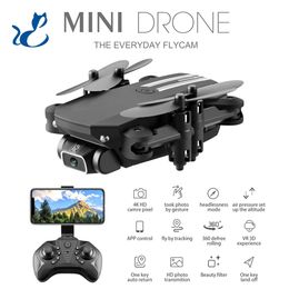 Mini drones para niños Drone con cámara para adultos 4K Dron Cool Cosas de las cámaras para niños Juguetes RC Aviones regalos de Navidad para niños WiFi FPV Quadcopter plegable 3-1