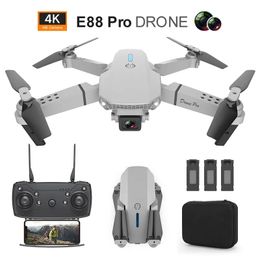 LS E525 E88 PRO Drone 4K HD double objectif Mini Drones WiFi 1080p transmission en temps réel FPV caméras d'avion pliable RC Quadcopter cadeau jouet sac de rangement