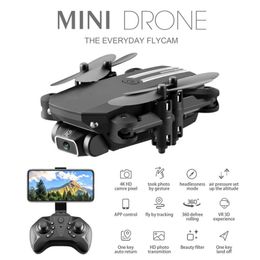 LS-MIN 4K 1080P HD Camera Mini Drone WIFI Draagbare OPVOUWBARE QUADCOPTER RC AFINSTERSBEDIENING DRONE KIDS RC Speelgoed