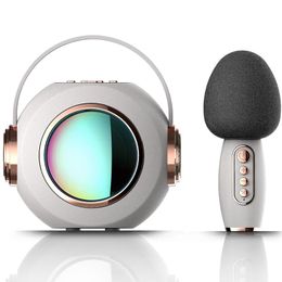 LS-T6 K Gebao LED lumières de couleur sans fil Bluetooth mini haut-parleur avec microphone Mike artefact domestique chantant portable