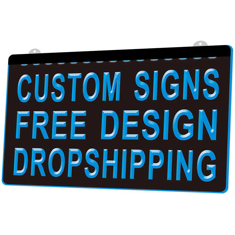 LS0001 Design your own custom Light sign hang home shop decor