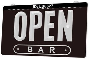 Ls0627 open bar bier drankje cafe shop 3d gravure led licht teken groothandel retail