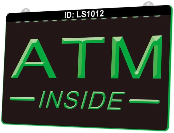 LS1012 Atm Inside Lure 3D grabado señal luminosa LED venta al por menor 8006591