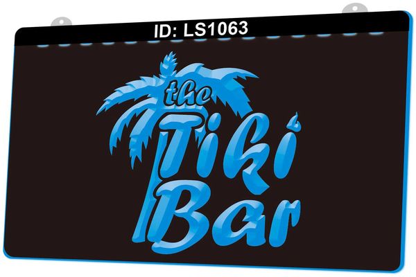 LS1063 Open Tiki Bar Enseigne Lumineuse 3D Gravure LED Light Sign Wholesale Retail
