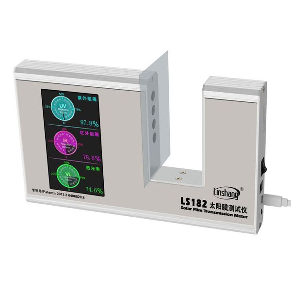 Medidor de tinte de ventana de transmisión de película Solar LS182 SHGC, medidor de transmisión de luz visible con rechazo IR completo UV