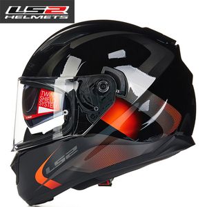 LS2 FF328 Stream Casco de motocicleta de cara completa con doble lente Casco Moto capacete de motocicleta Capacete ls2 Aprobado por DOT