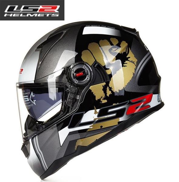 LS2 FF396 casque en fibre de verre casque de moto intégral double lentille avec airbag casques de vélo ECE Capacete motoqueiro casque moto8723197