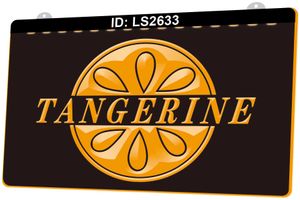 LS2633 Tangerine 3D Gravure LED Light Sign Vente en gros au détail