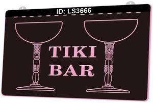 LS3666 Tiki Bar 3D-gravure LED-lichtbord Hele detailhandel014323135