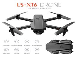 LSRC LSXT6 Mini Drones WiFi FPV avec 4K1080P HD double caméra Mode de maintien d'altitude Drone RC pliable quadrirotor RTF6060860