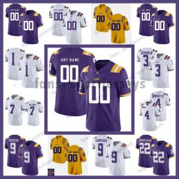 LSU Tigers 2 Justin Jefferson College Football Jersey Odell Beckham Jr. Burreaux 9 Joe Burrow Tryann Mathieu 7 Fournette Purple Stitched College Mens Jerseys 125e