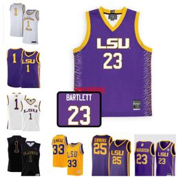 LSU Tigers 9 Will Baker 25 Adam Benhayoune 11 Corey Chest 10 Maillot de basket-ball Daimion Collins 12 Hunter Dean 20 Derek Fountain 13 Jalen Reed cousu sur mesure