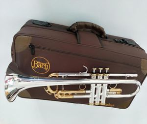 LT180S72 BB Super Real Bachtrumpet Instruments Surface Golden Silver plaquée Trompeta Professional Musical Instrument Brass2977853