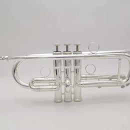 LT197S-99 Professionele C Trompet Verzilverd Muziekinstrumenten Profesional Trompetten C Tone Mondstuk Accessoires Met Case