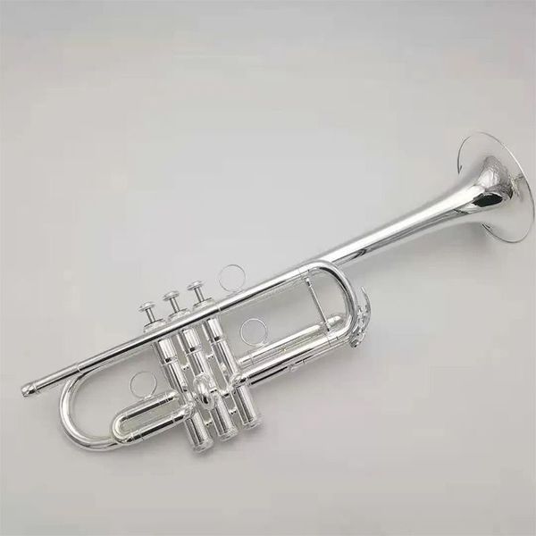 Trompeta profesional LT197S 99, instrumentos musicales chapados en plata, trompetas profesionales, accesorios de boquilla de tono C con estuche