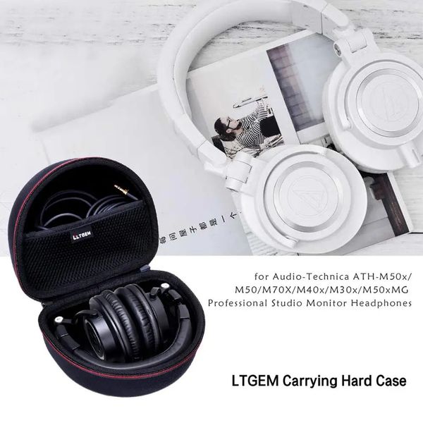 LTGEM Hard Carrying Case for Audio-Technica ATH-M50X / M50 / M70X / M40X / M30X / M50XMG Studio Professionnel CASHORONS 240419