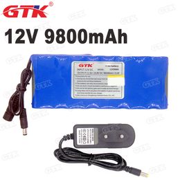 Ltihium batterij 12v 9800mAh 18650 11.1V li-ion batterij voor camera kinderen speelgoed auto Hernia lamp + 12.6v 1A Charger