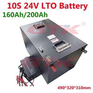LTO 24V 160AH 200AH lithium titanaat batterij voor 3600W zonnepanelen recreatieve voertuig toeristische coaches + 20A-oplader