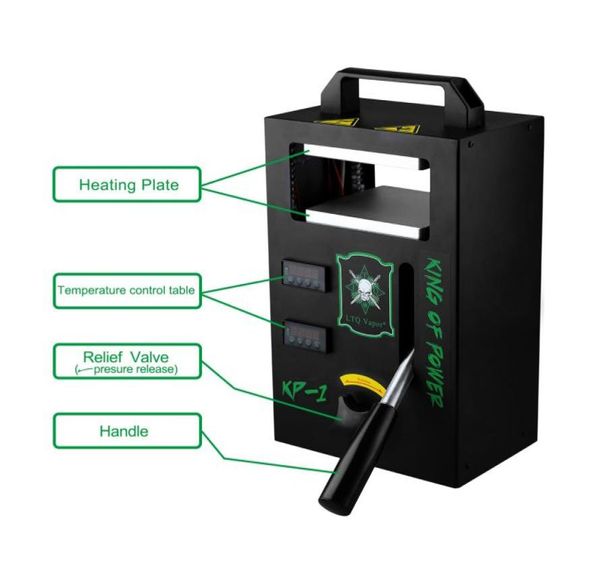 LTQ VAPOR KP1 Máquina de prensa de rosina 4 Tons Placas de calentamiento de presión Vape Cera Concentrado de aceite Pre extracta9118653